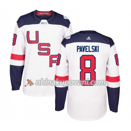 USA Dresy Joe Pavelski 8 Světový pohár v ledním hokeji 2016 Bílá Premier - Pánské USA Dresy Joe Pavelski 8 Světový pohár v ledním hokeji 2016 Bílá Premier - Pánské